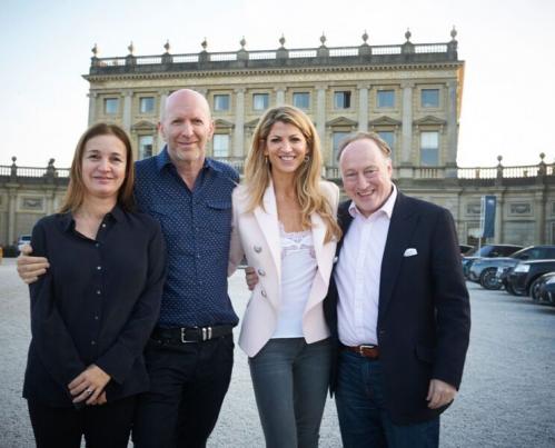Catherine Ostler, Simon Sebag Montefiore, Natalie Livingstone and Andrew Roberts at the Cliveden Liter preview